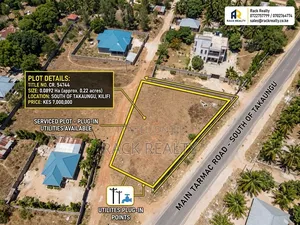 Serviced Plot for Sale – Takaungu/Kijipwa – Near Beach Vipingo Ridge