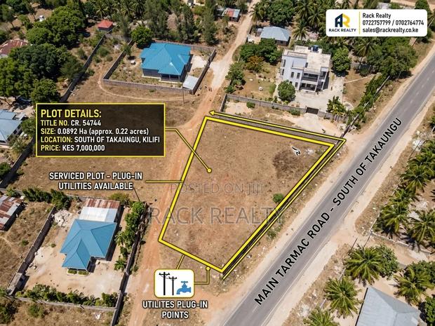 Serviced Plot for Sale – Takaungu/Kijipwa – Near Beach Vipingo Ridge