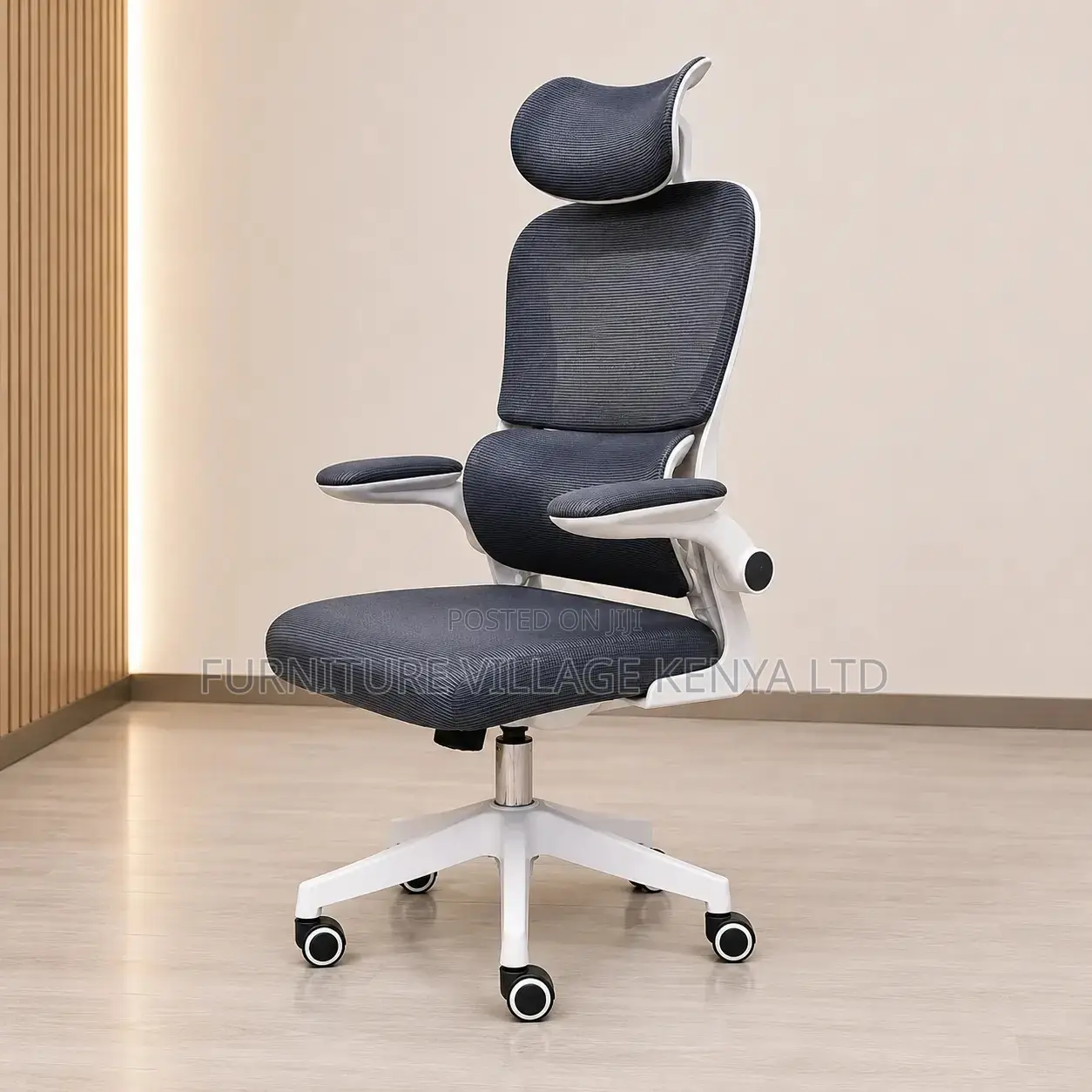 White Swivel Ergonomic Home Chair.