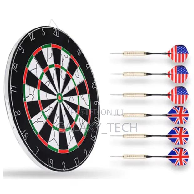 18 Inches Double Sided Flocked Iron Numbers Dart Board - thumbnail 2
