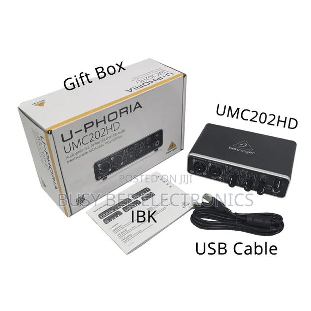 Behringer Umc202hd Sound Card 2-in/2-Out Usb 2.0 Audio Interface