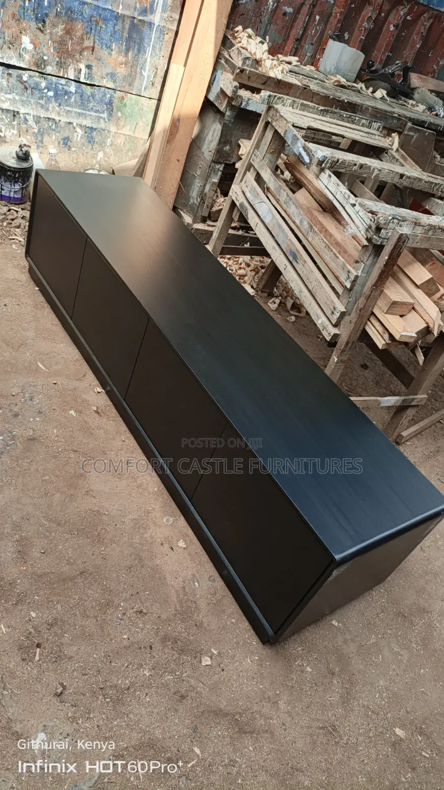 Curved Galana TV Stand Showcase Lowline Design