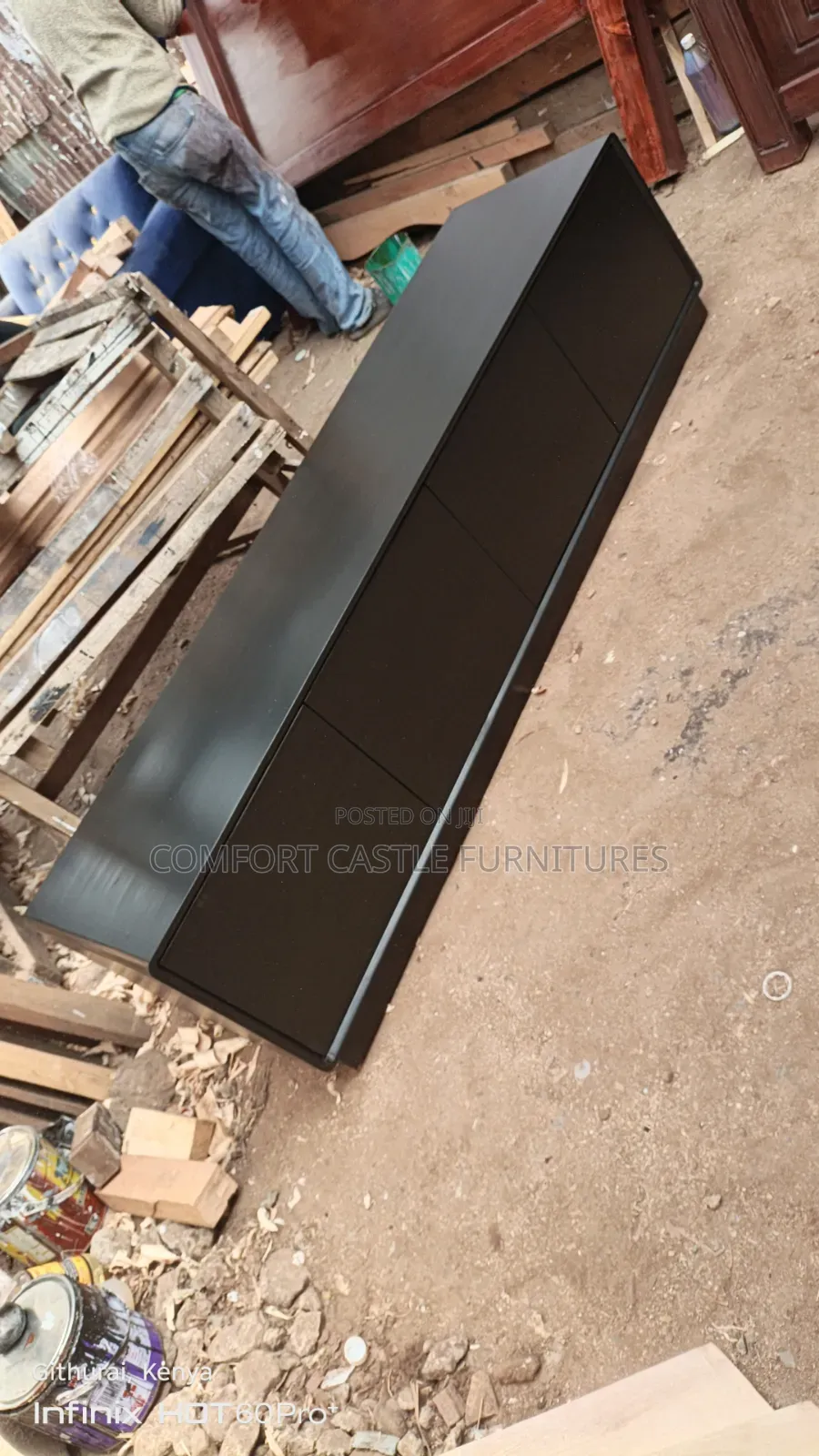 Curved Galana TV Stand Showcase Lowline Design