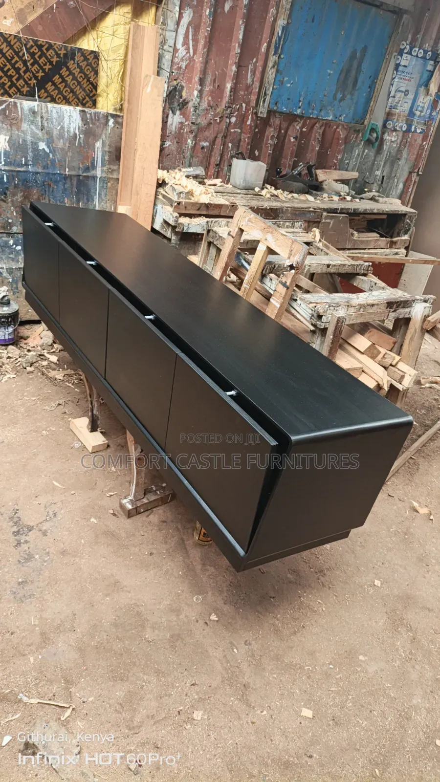 Curved Galana TV Stand Showcase Lowline Design