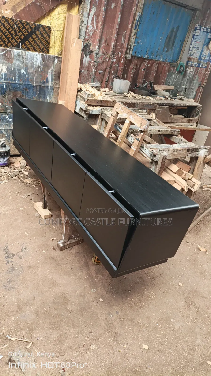Curved Galana TV Stand Showcase Lowline Design