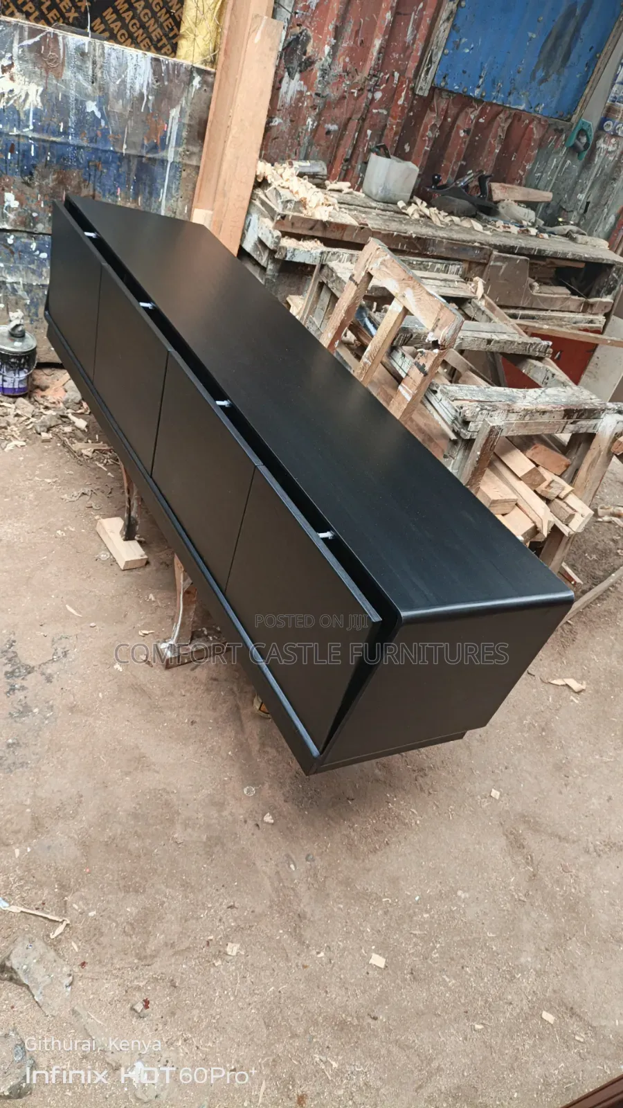 Curved Galana TV Stand Showcase Lowline Design