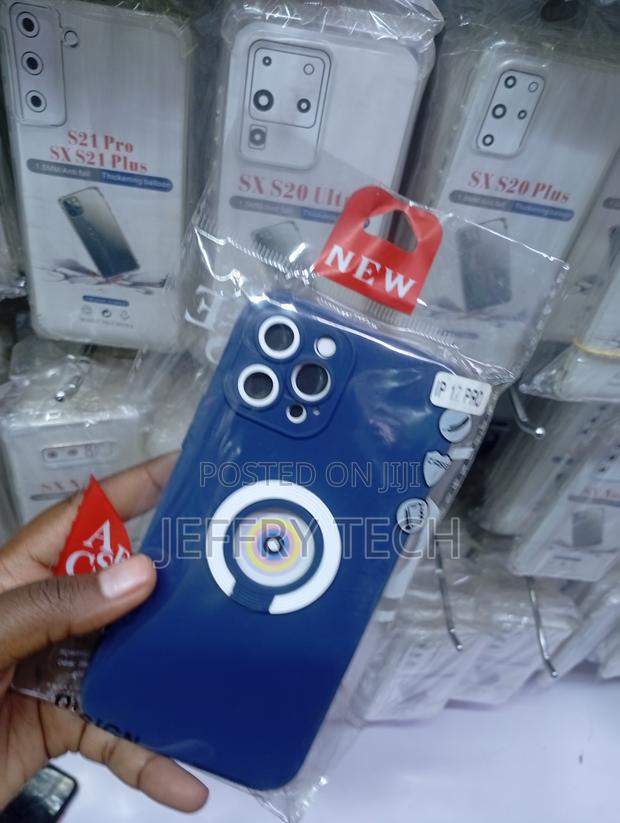 iPhone 12 Pro Blue Finish Silicone Magnetic Case - thumbnail 2