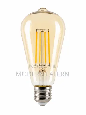 Modern Latern St64 8 Watts Filament Bulb – E27 Warm White Amber Led