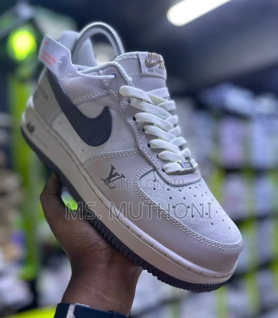 Unisex Casual Nike Air Force Virgil" Louis Vuitton Size 38-45