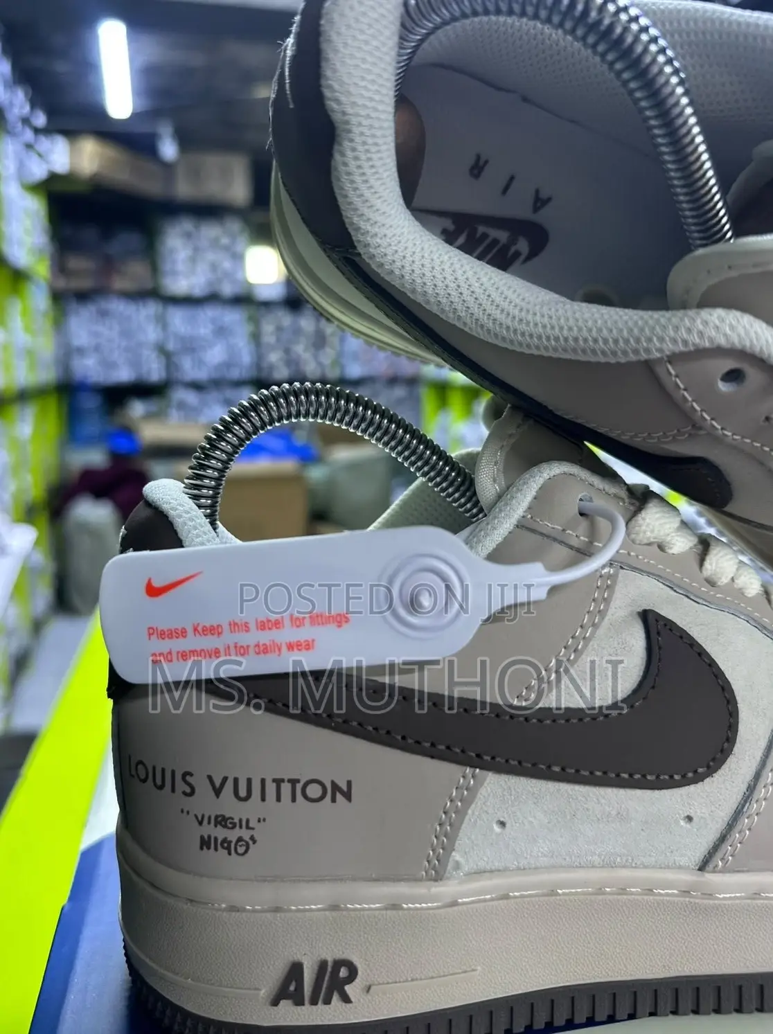 Unisex Casual Nike Air Force Virgil" Louis Vuitton Size 38-45