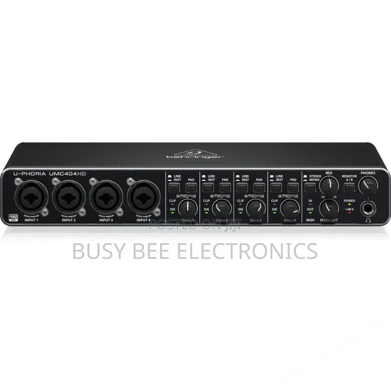 Behringer Umc404hd Audiophile 4x4, 24-Bit/192 KHZ Usb Interface