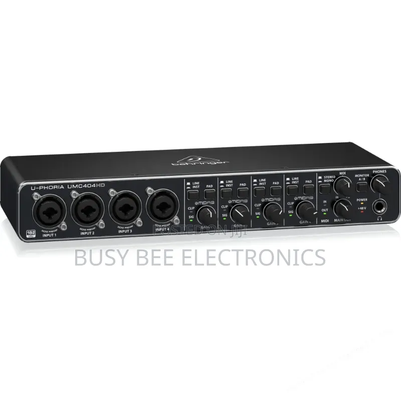 Behringer Umc404hd Audiophile 4x4, 24-Bit/192 KHZ Usb Interface