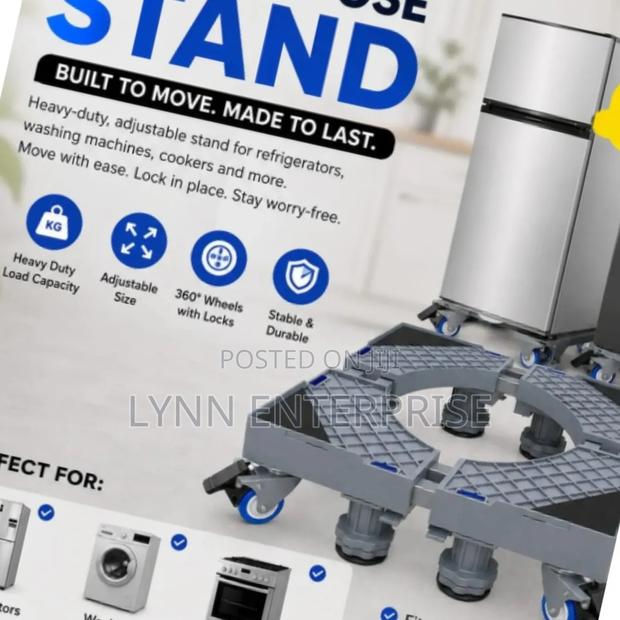 Multipurpose Fridge,Washing Machine And Cooker Stand With 360°Wheels