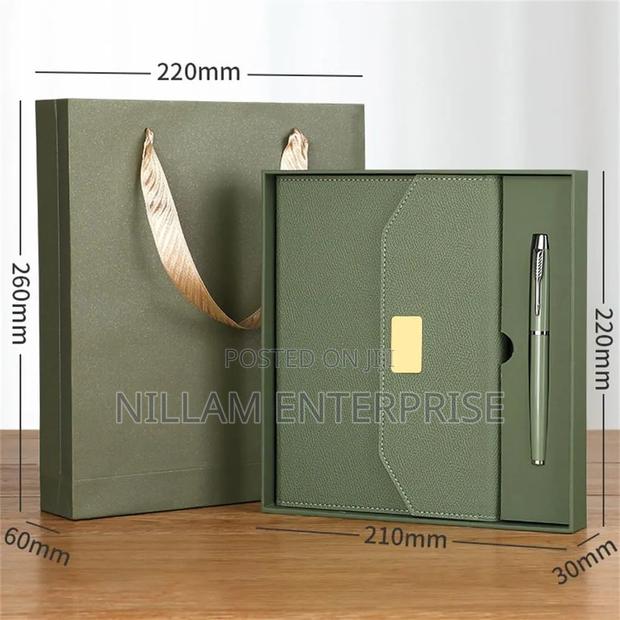 Leather-Bound Notebook With Button Closure