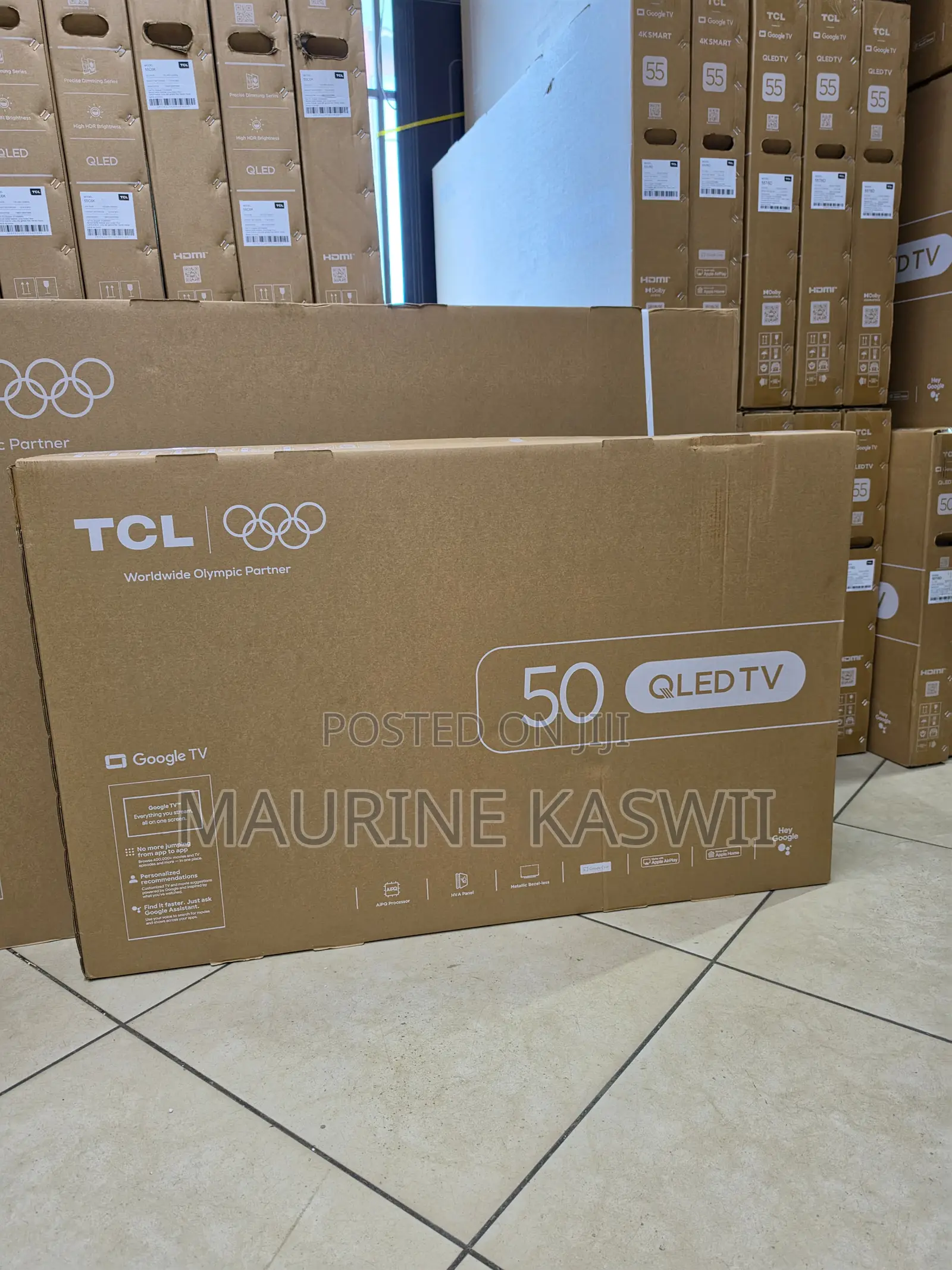 TCL 50 Inch Qled Smart Tv With Dolby Atmos and Google Tv - 50t6d