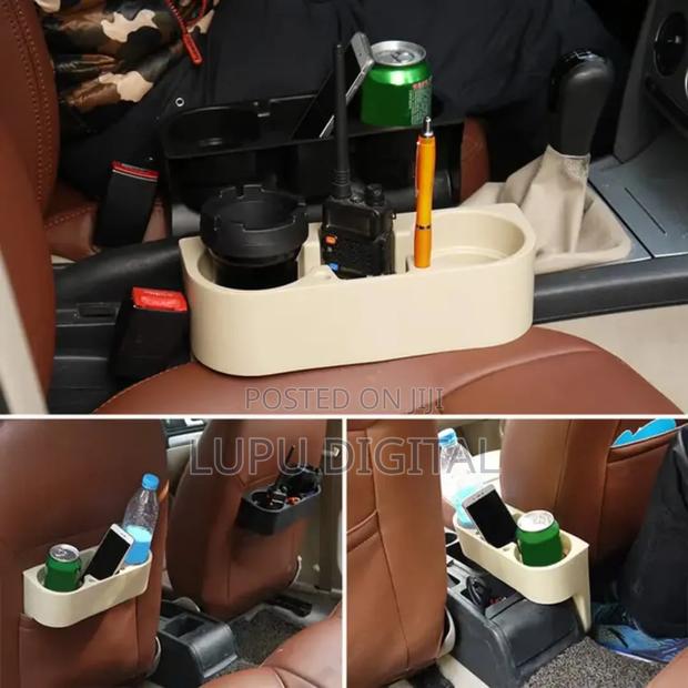 Universal Double Car Cup Holder Colors - Beige And Black