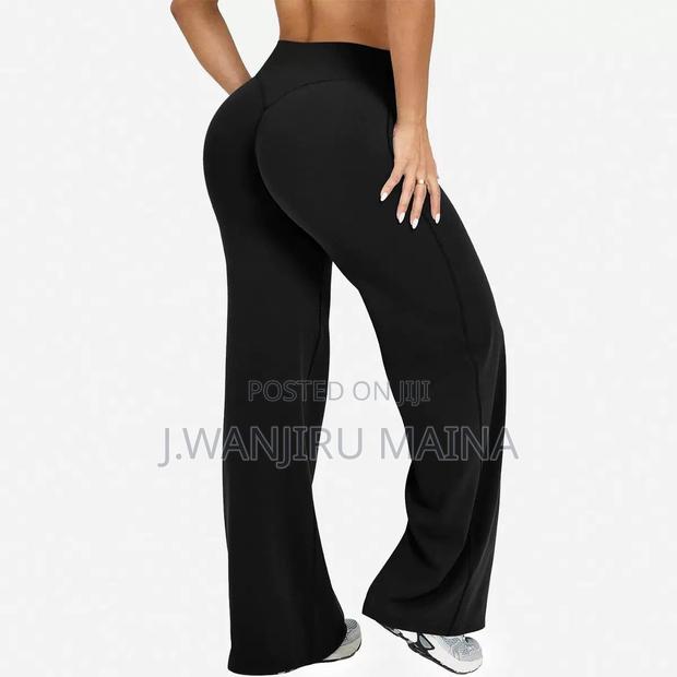 Red High-Waist Flare Leggings - thumbnail 2