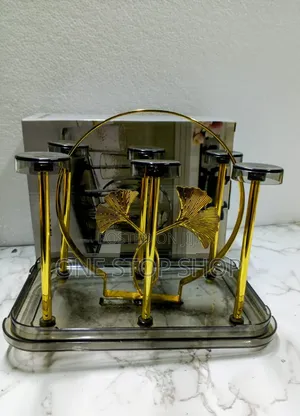 Unique Glasses Gold Holder With 6 Holders
