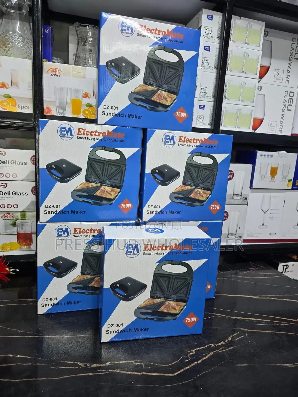 Electromate 750w Non-Stick Sandwich Maker Grill (Dz-001)