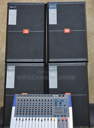 12 Channels Pro Powered Mixer - (4) JBL 15" Mid Speakers Sound System