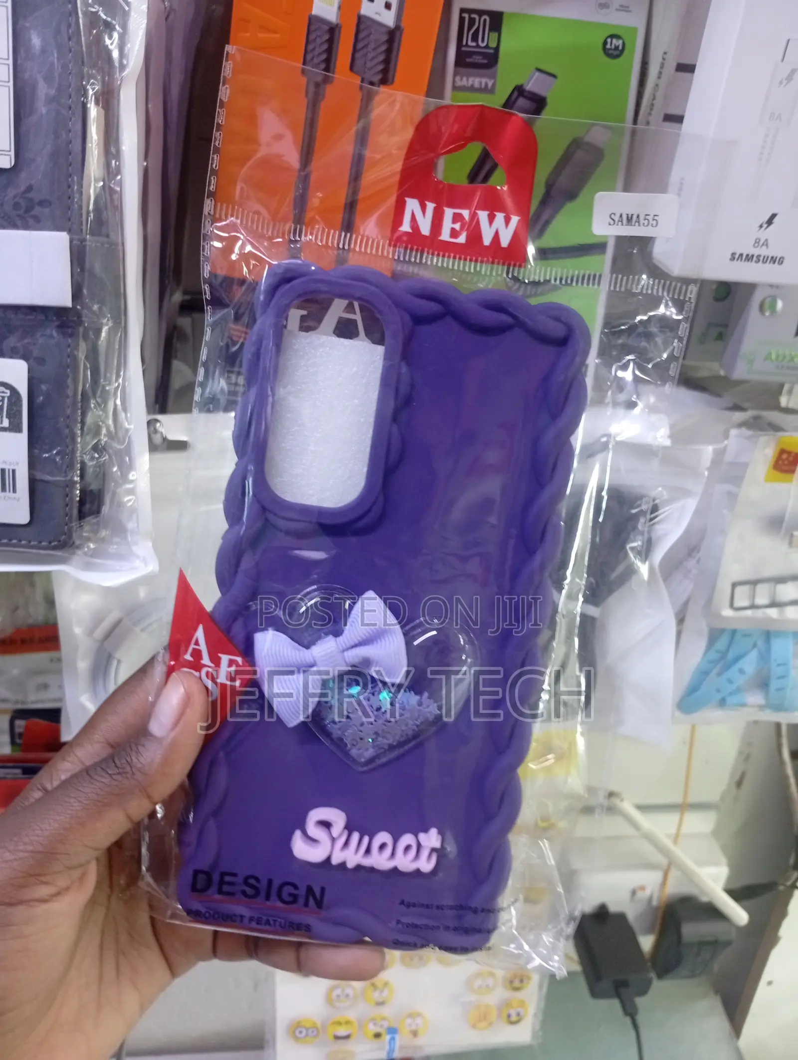 Samsung Galaxy A55 5g Liquid Glitter and a Cute Bow Case