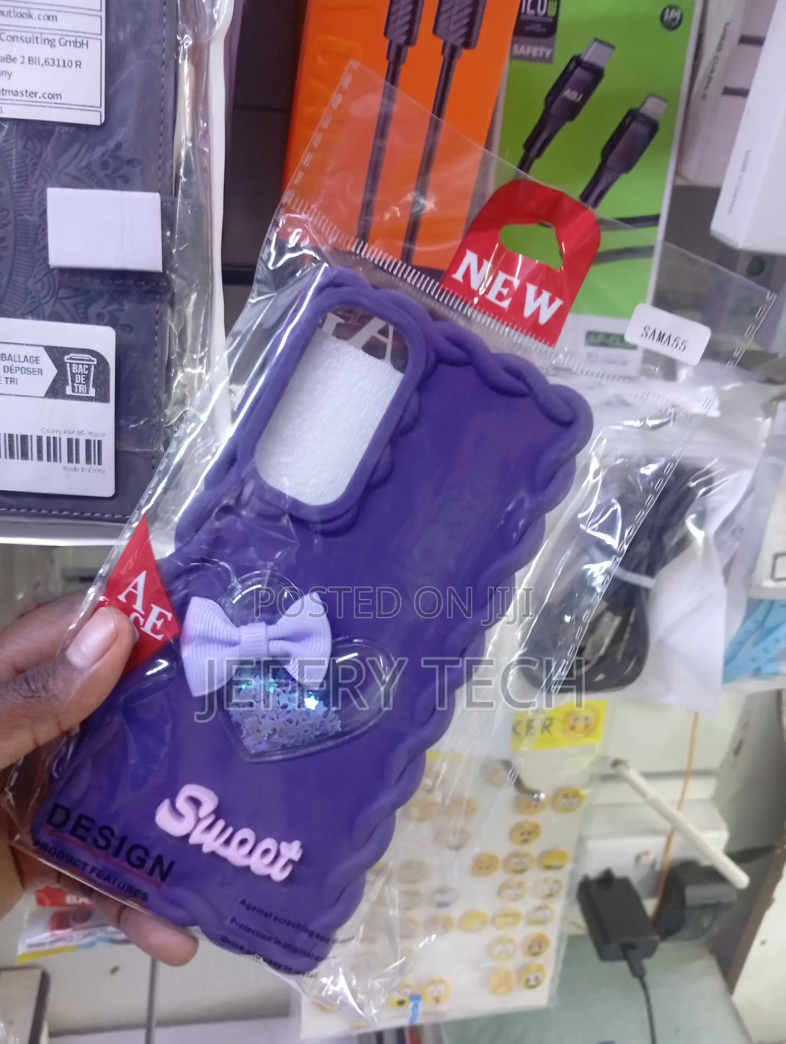 Samsung Galaxy A55 5g Liquid Glitter and a Cute Bow Case