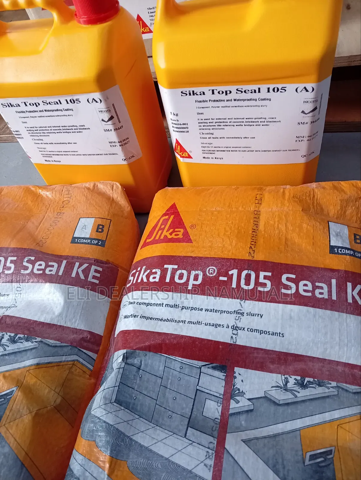 Professional Grade Sikatop 105 Seal Ke Waterproofing Kit
