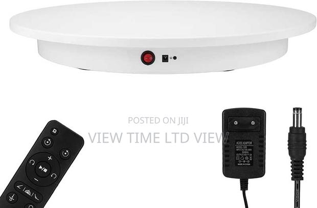 42cm White Motorized Rotating Display Stand
