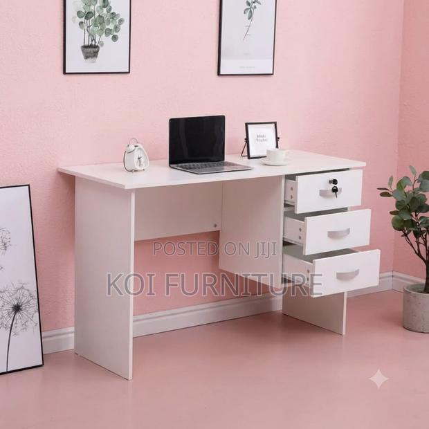 Office Desk; 1.2 Meters White Home Office Clerical Table