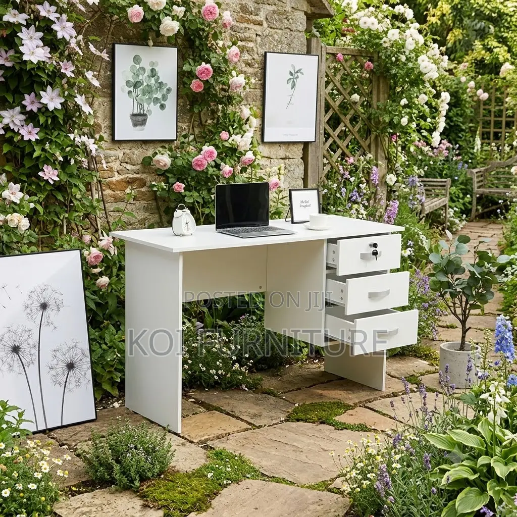 Office Desk; 1.2 Meters White Home Office Clerical Table