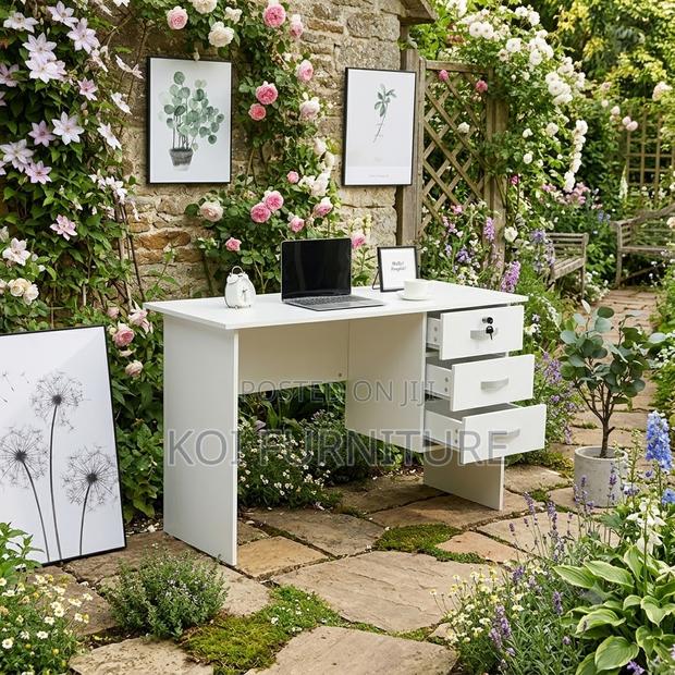 Office Desk; 1.2 Meters White Home Office Clerical Table - thumbnail 2