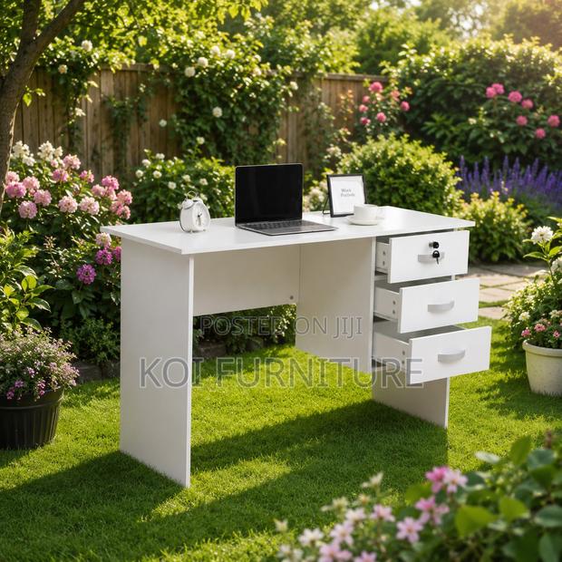 Office Desk; 1.2 Meters White Home Office Clerical Table - thumbnail 4