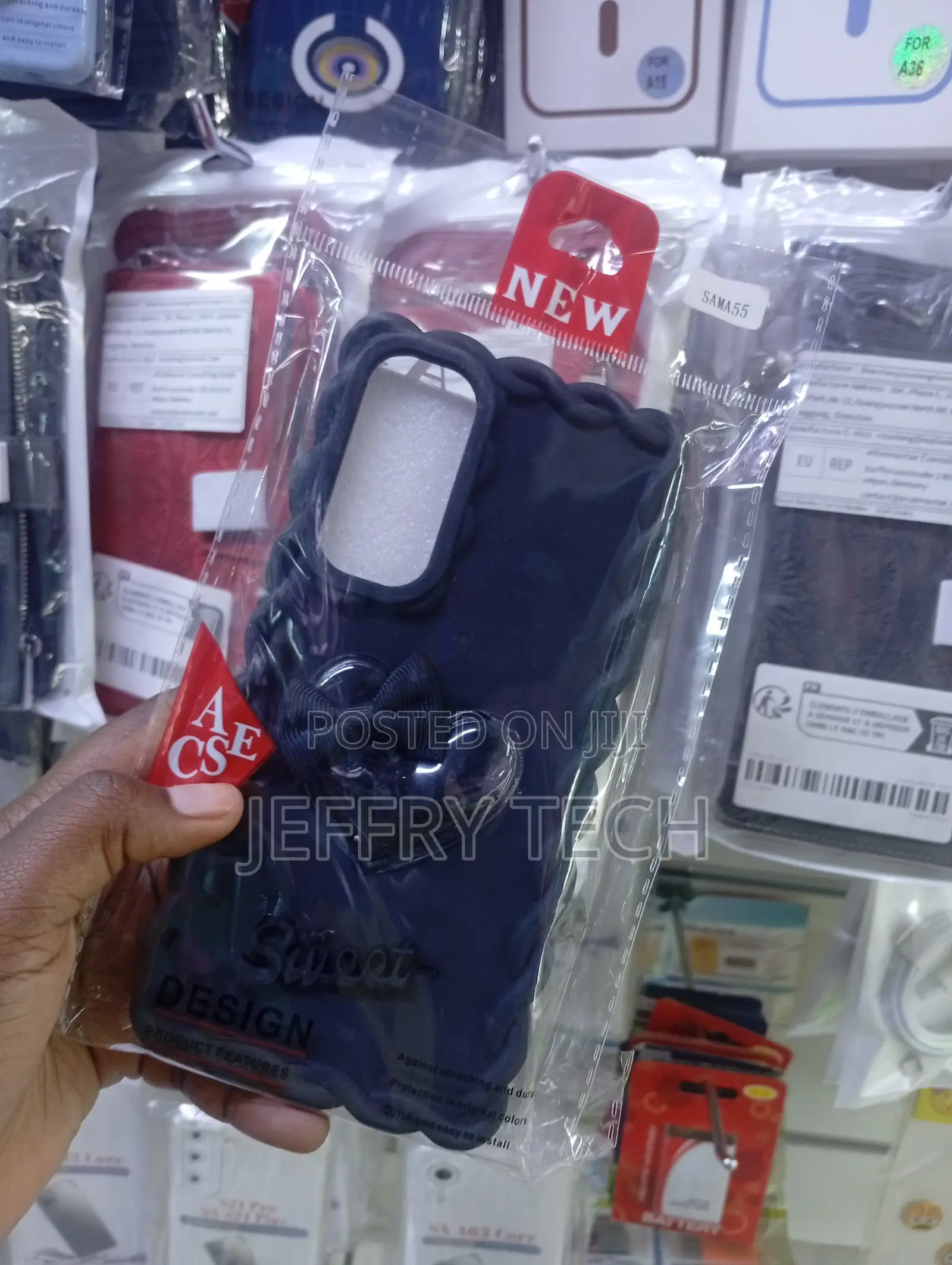 Samsung Galaxy A55 5g 3d Bow, and a Glittery Heart Emblem Case