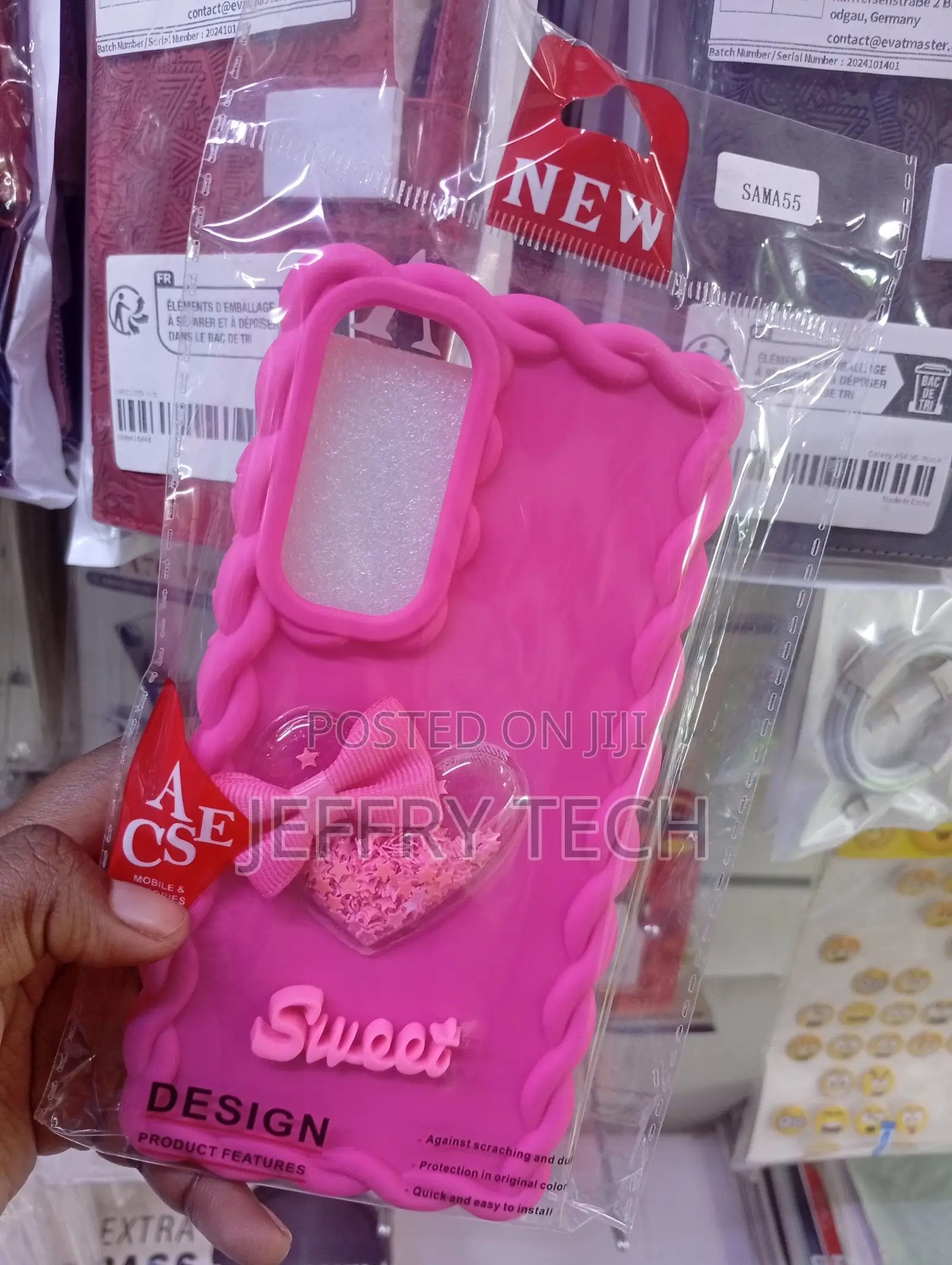 Samsung Galaxy A55 5g Embossed "Sweet" Inscription Case