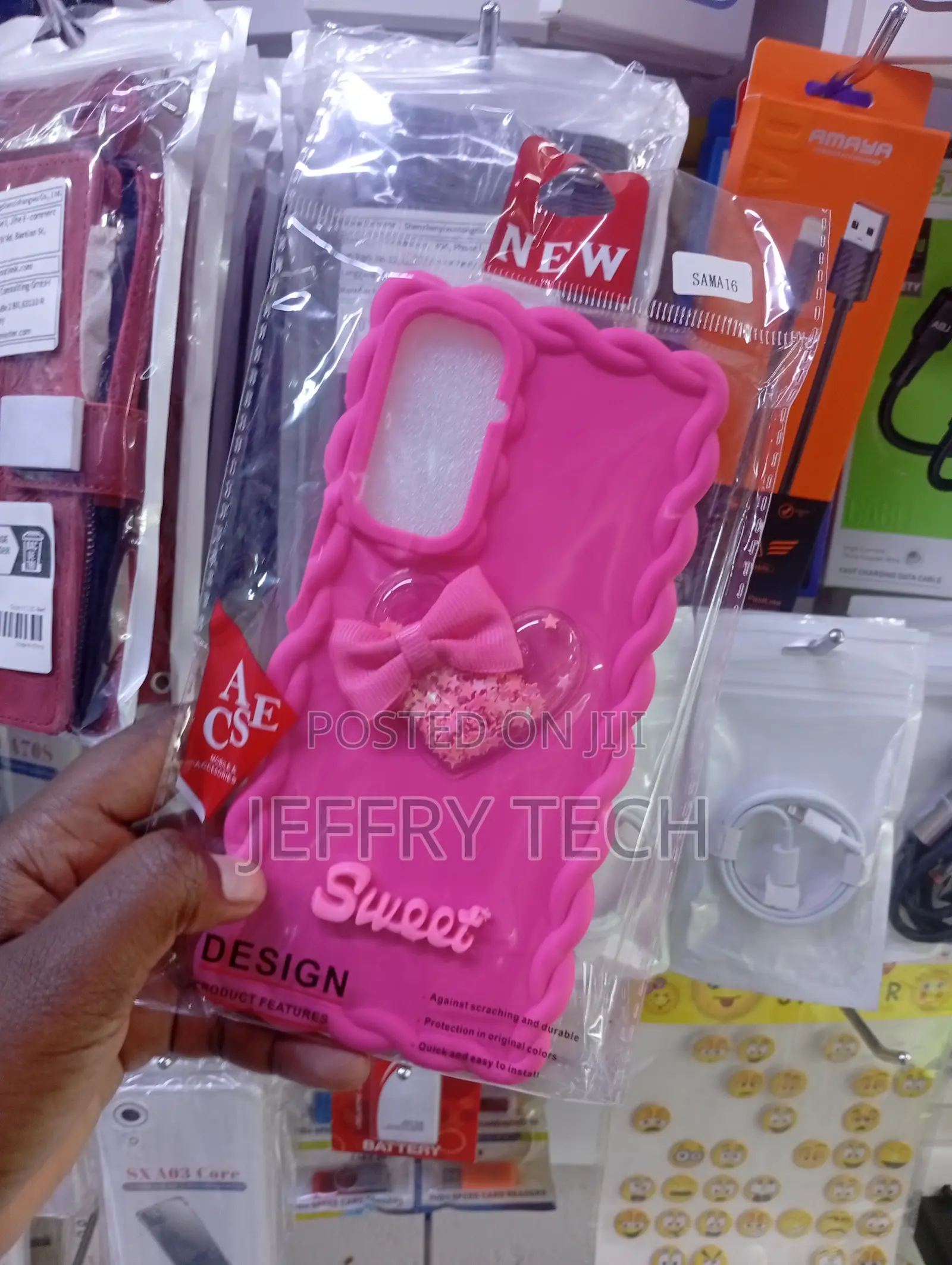 Samsung Galaxy a Series Liquid-Glitter Heart Charm,Case