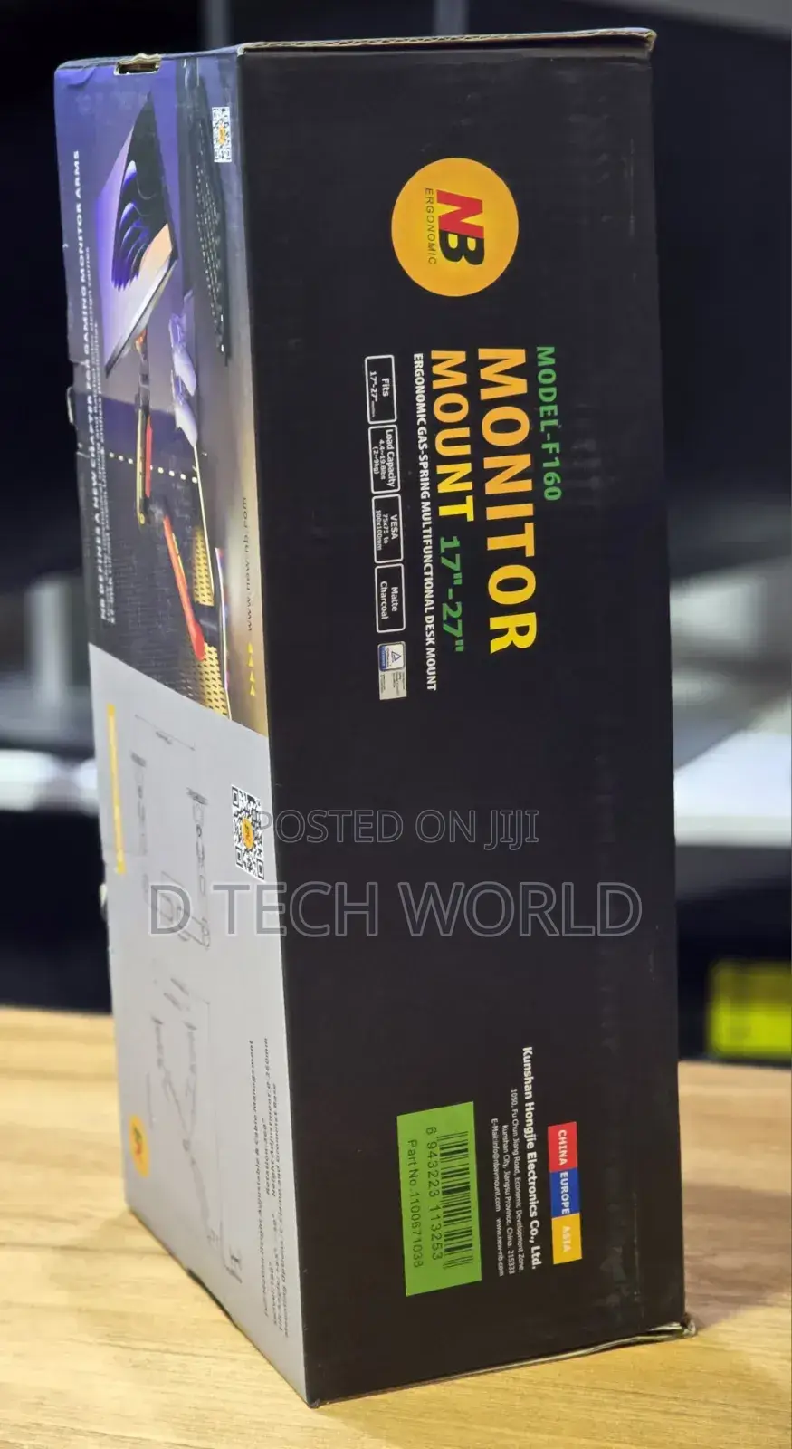 Nb Dual Monitor Mount Model -F160 Gas Spring Versa 75x75 /100×100