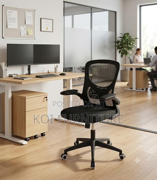 Office Chairs; Ergonomic Supportive Office Fabric Chairs - thumbnail 2