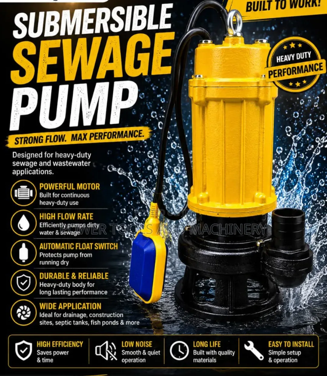 2hp Sewage Pump / Waiste Pump / Commercial Electric Sewage Pump