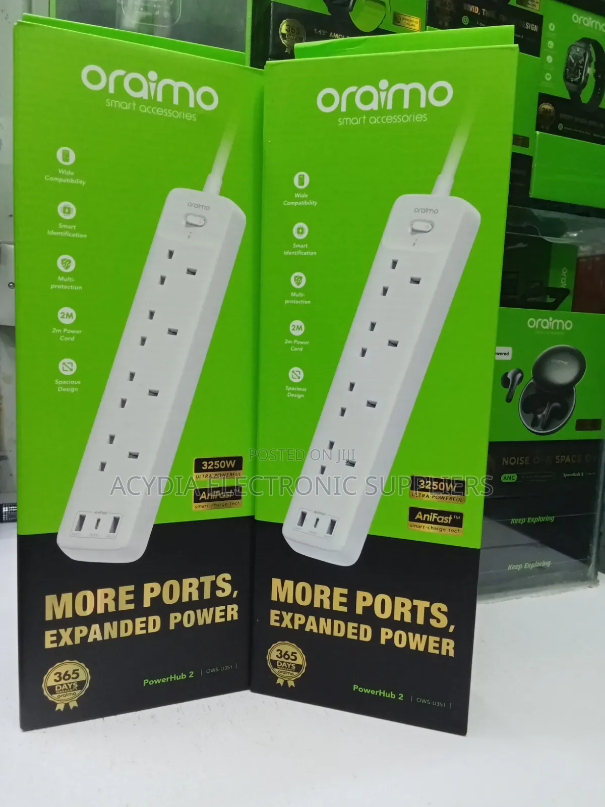 Oraimo Powerhub 2 Power Extension With Electrical Protection