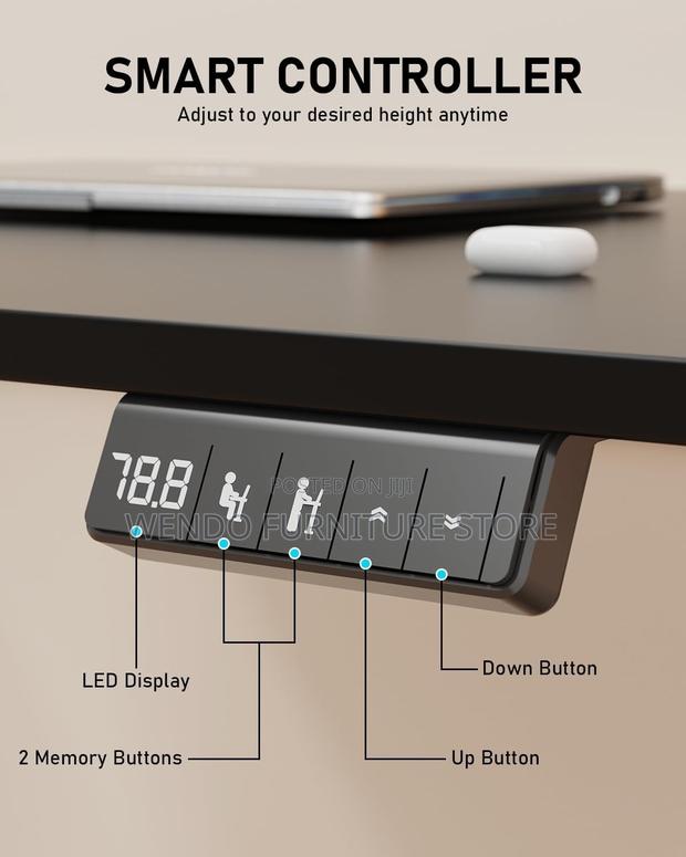 Office Table; Electric Height Adjustable Home Table - thumbnail 2