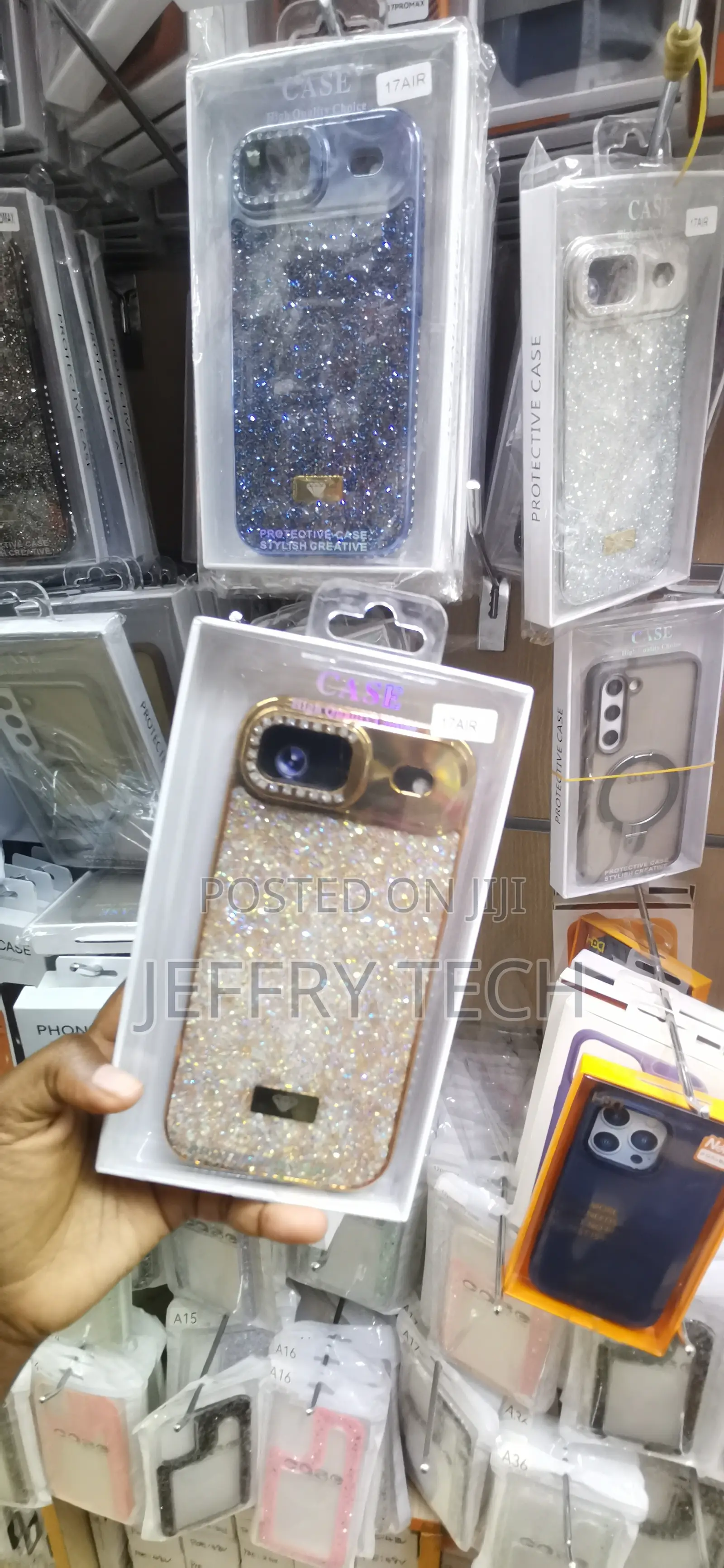 iPhone 17 Air Sparkling, Epoxy-Coated Glitter Case