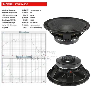 15 Inch Aluminum Frame 220 Magnetic 100 Core 8ω 550w