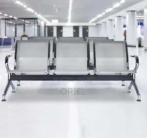 Office Bench : Heavy Duty 3-Link Steel Waiting Bench