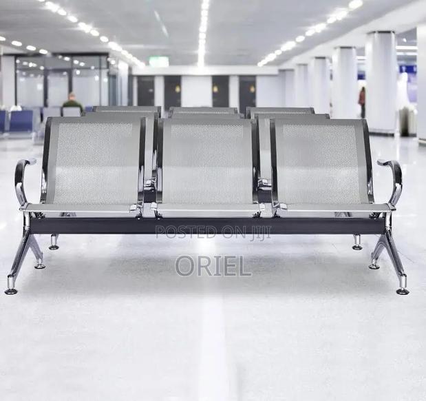Office Bench : Heavy Duty 3-Link Steel Waiting Bench - thumbnail 2