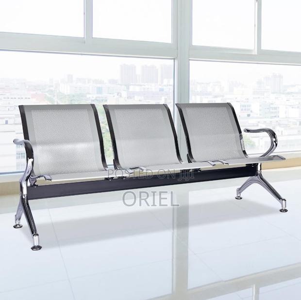 Office Bench : Heavy Duty 3-Link Steel Waiting Bench - thumbnail 3