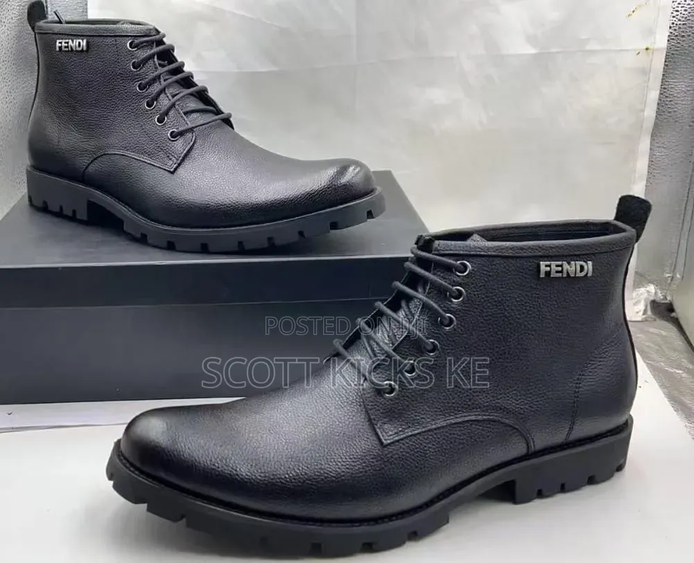 Fendi Leather Official Boots