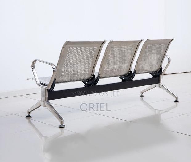 Office Bench : Heavy Duty 3-Link Steel Waiting Bench - thumbnail 8