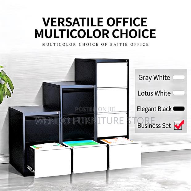 Office Cabinet; Four Drawers Metallic Office Filing Cabinet - thumbnail 9