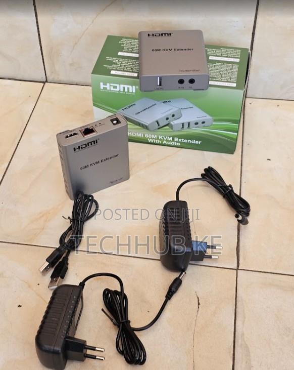 Hdmi KVM Extender 60m With Audio Usb Keyboard Mouse Extender Over Cat6