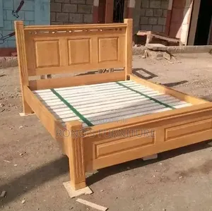 Brown 5×6 Wooden Bed